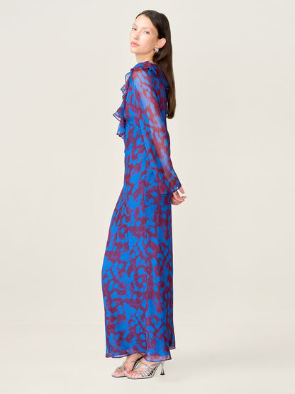 Yvette Dress in Wild Fern Print